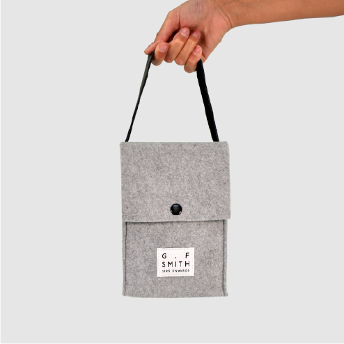 Custom felt presentation bag for paper merchant