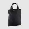 Custom Tote mini bag with black embroidery and short handles
