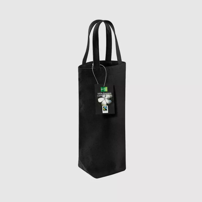 Custom bottle bag made of fairtrade cotton