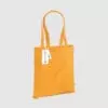 Custom organic cotton canvas totes, with long handles for shoulder carry