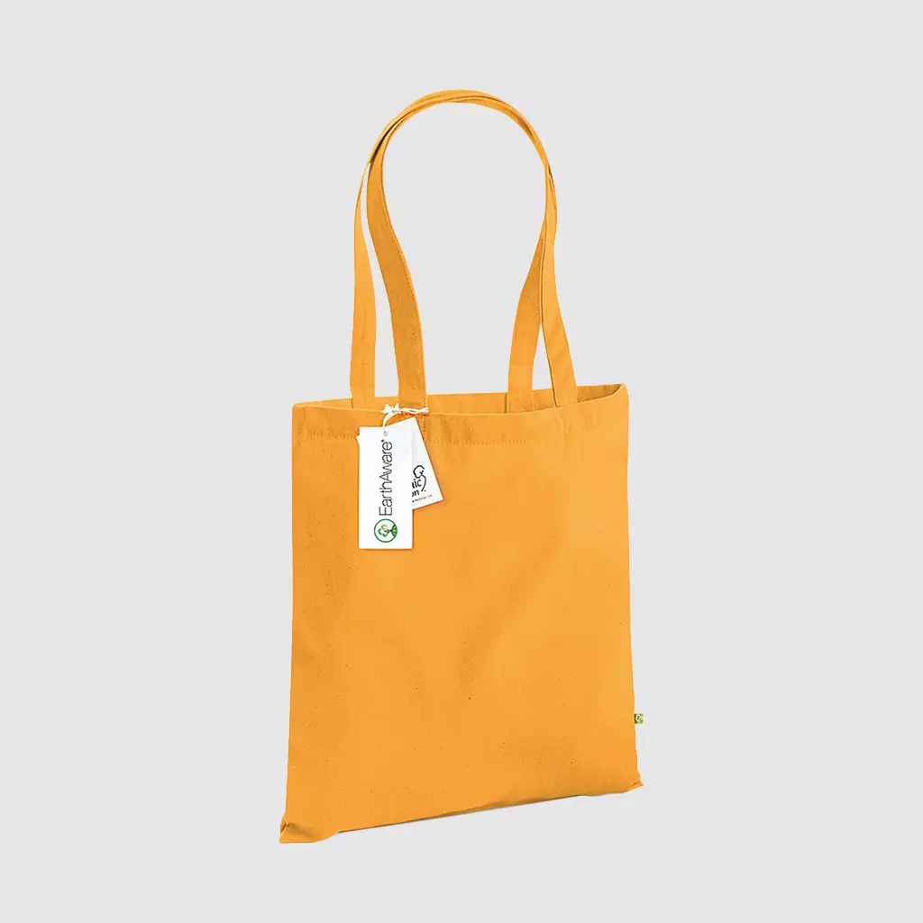Custom organic cotton canvas totes, with long handles for shoulder carry