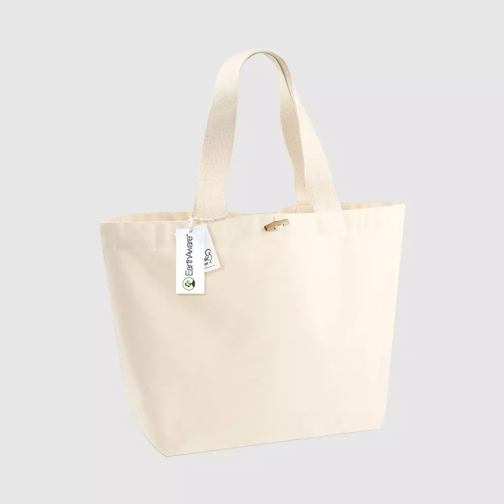 Custom shopper made from cotton canvas, customisation options available