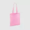 Custom shopper tote in black with long handles, shoulder carry and inexpensive option