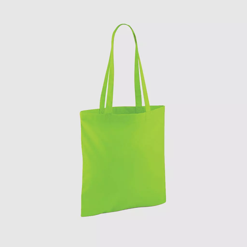 Custom shopper tote in black with long handles, shoulder carry and inexpensive option