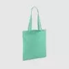 Custom shopper tote in black with long handles, shoulder carry and inexpensive option