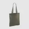 Custom shopper tote in black with long handles, shoulder carry and inexpensive option