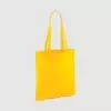 Custom shopper tote in black with long handles, shoulder carry and inexpensive option