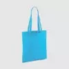 Custom shopper tote in black with long handles, shoulder carry and inexpensive option
