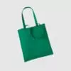 Custom shopper tote in black with long handles, shoulder carry and inexpensive option