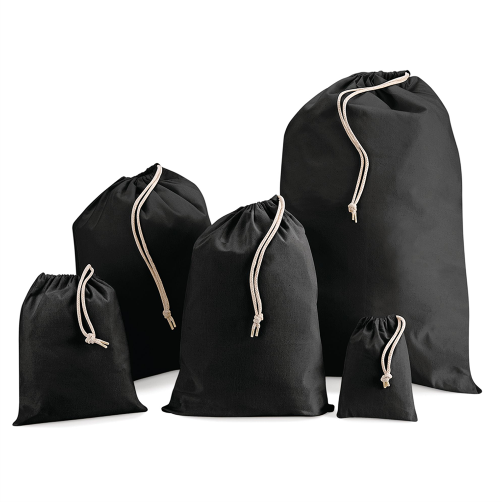 group shot of drawstring bags