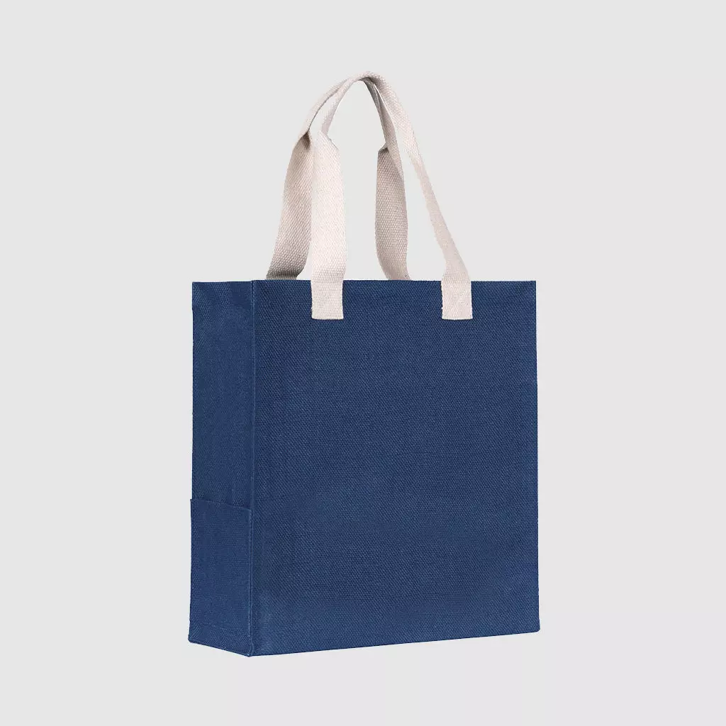 Custom natural jute tote, with webbed cotton short handles, customisation options are available