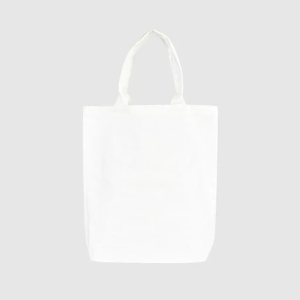 Custom midi tote shopper bag with black stitching