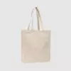 Custom long handle shopper, made from woven, cotton in black