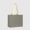 Grey/ Natural Tote 10oz Eco Canvas with Side Pocket