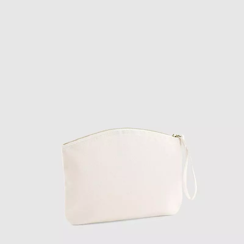 Custom cosmetic bag made from cotton with strap
