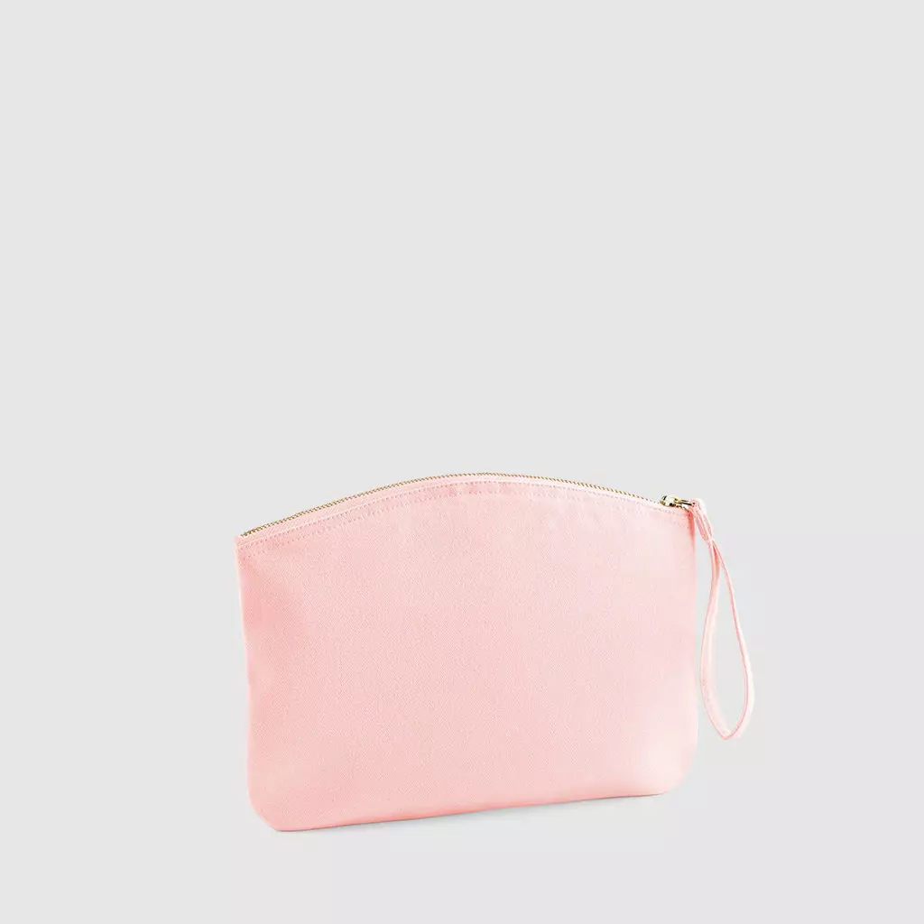 Custom cosmetic bag made from cotton with strap