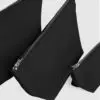 Three Size Variations - Black Shaped Cosmetic Cotton Canvas Bag