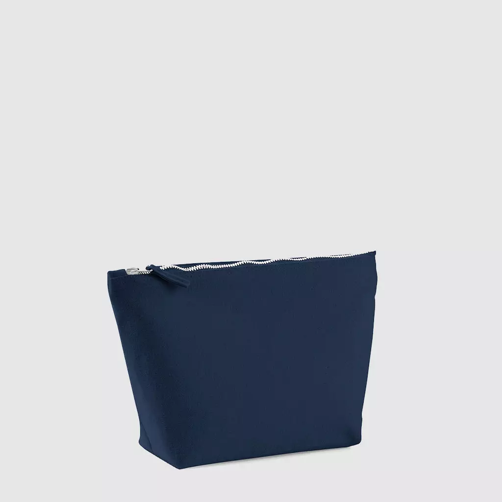 Custom cosmetic bag in black made from cotton canvas