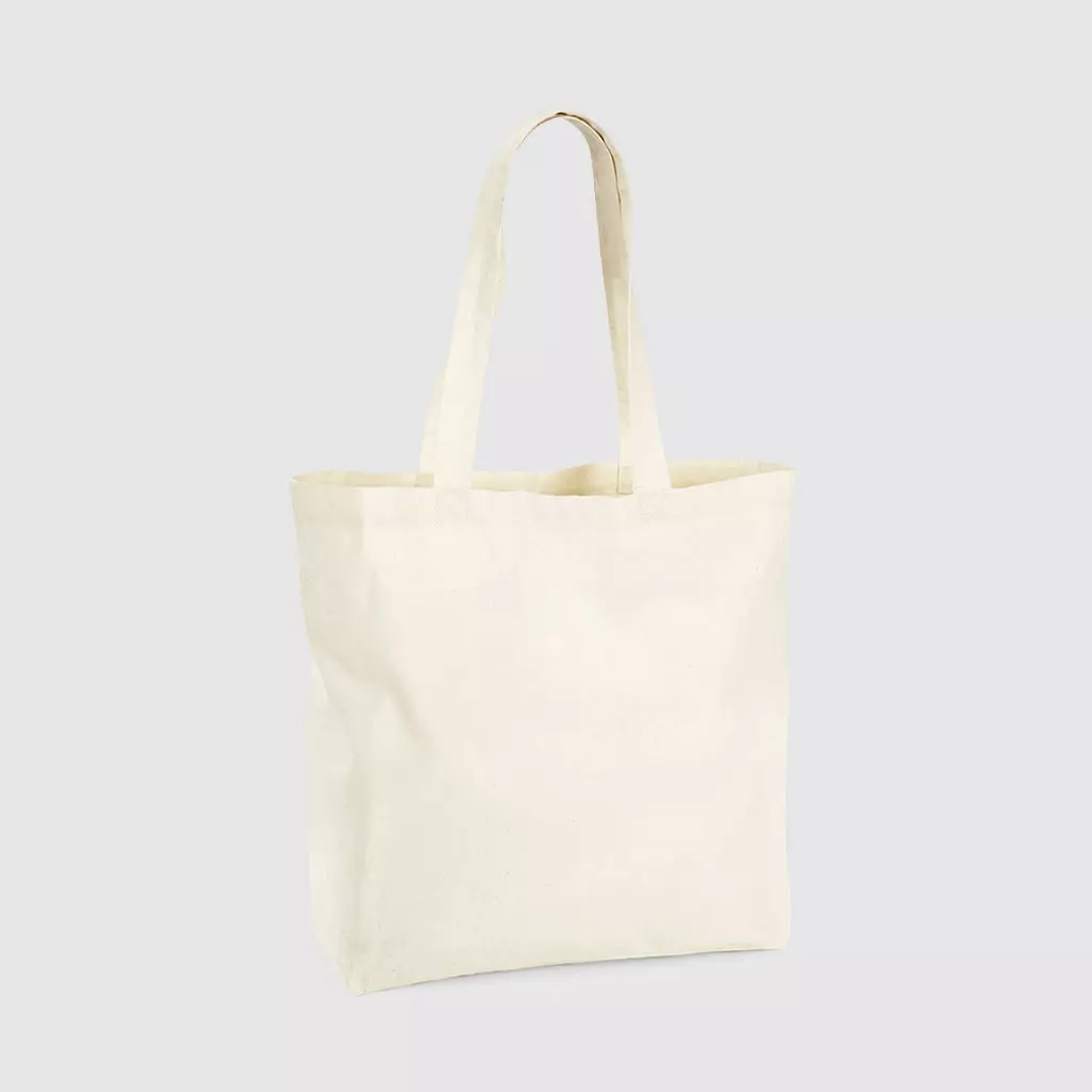 Custom black tote bag made from woven cotton