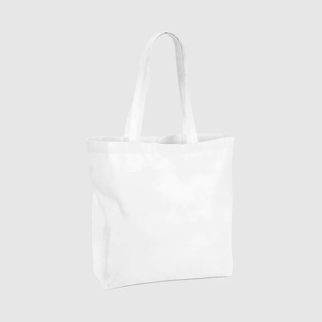 Custom black tote bag made from woven cotton