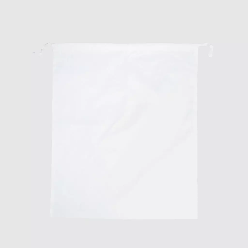 Custom laundry drawstring bag, with draw cords available and a soft fabric