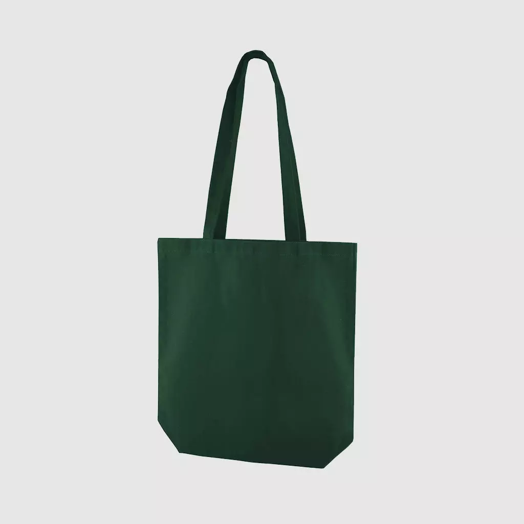 Custom portrait dyed canvas bag with long handles