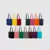 Custom portrait dyed canvas bag with long handles