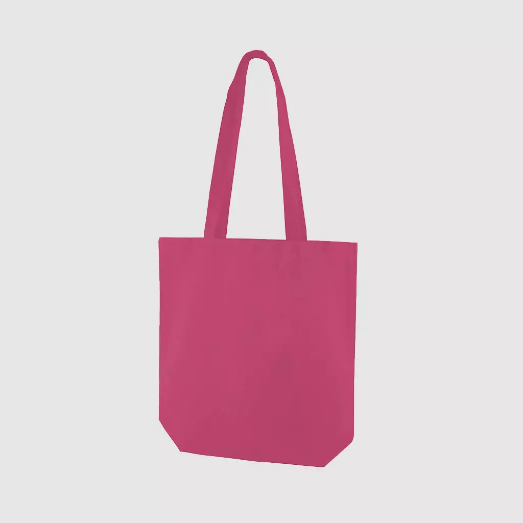 Custom portrait dyed canvas bag with long handles