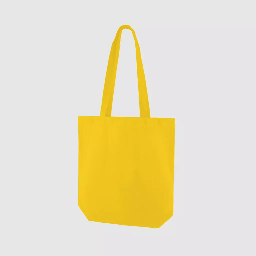Custom portrait dyed canvas bag with long handles