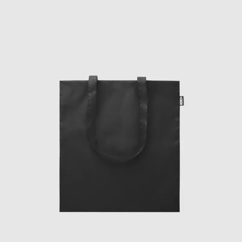 Custom lightweight RPET tote bag made with eco friendly material, recycled plastic bottles