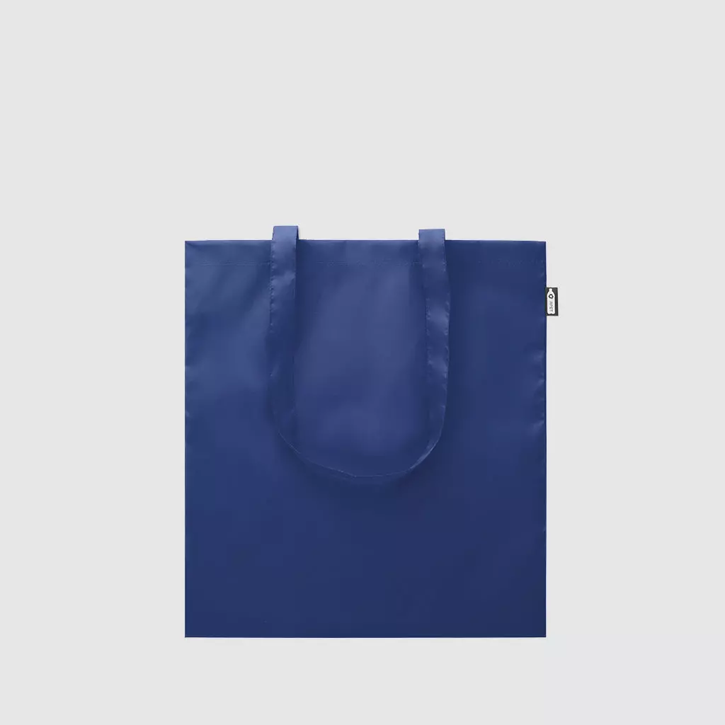 Custom lightweight RPET tote bag made with eco friendly material, recycled plastic bottles