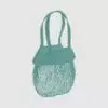 Custom organic mesh shopper, with 100% organic cotton and long handles