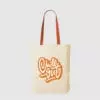 Custom mid weight tote made from tightly woven canvas, with shoulder-carry long handles