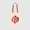 Custom mid weight tote made from tightly woven canvas, with shoulder-carry long handles