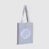 Custom recycled eco cotton tote bags with long handles