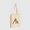 Custom recycled eco cotton tote bags with long handles