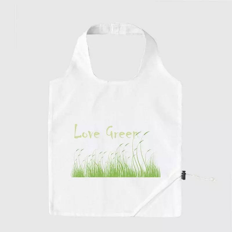 Custom folding shopper made from cotton, with double carrying straps