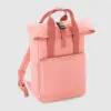Blush Pink Twin Handle Roll-Top Backpack - Bag Workshop