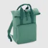Sage Green Twin Handle Roll-Top Backpack - Bag Workshop
