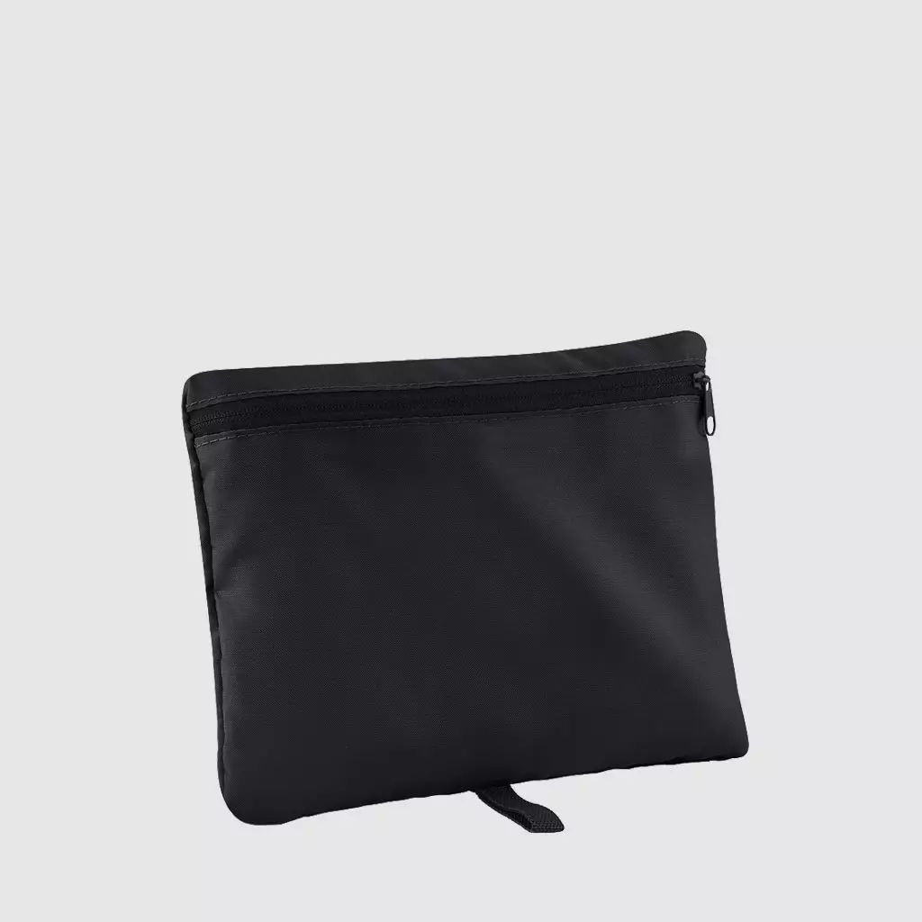 Custom black barrel bag