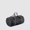 Custom black barrel bag