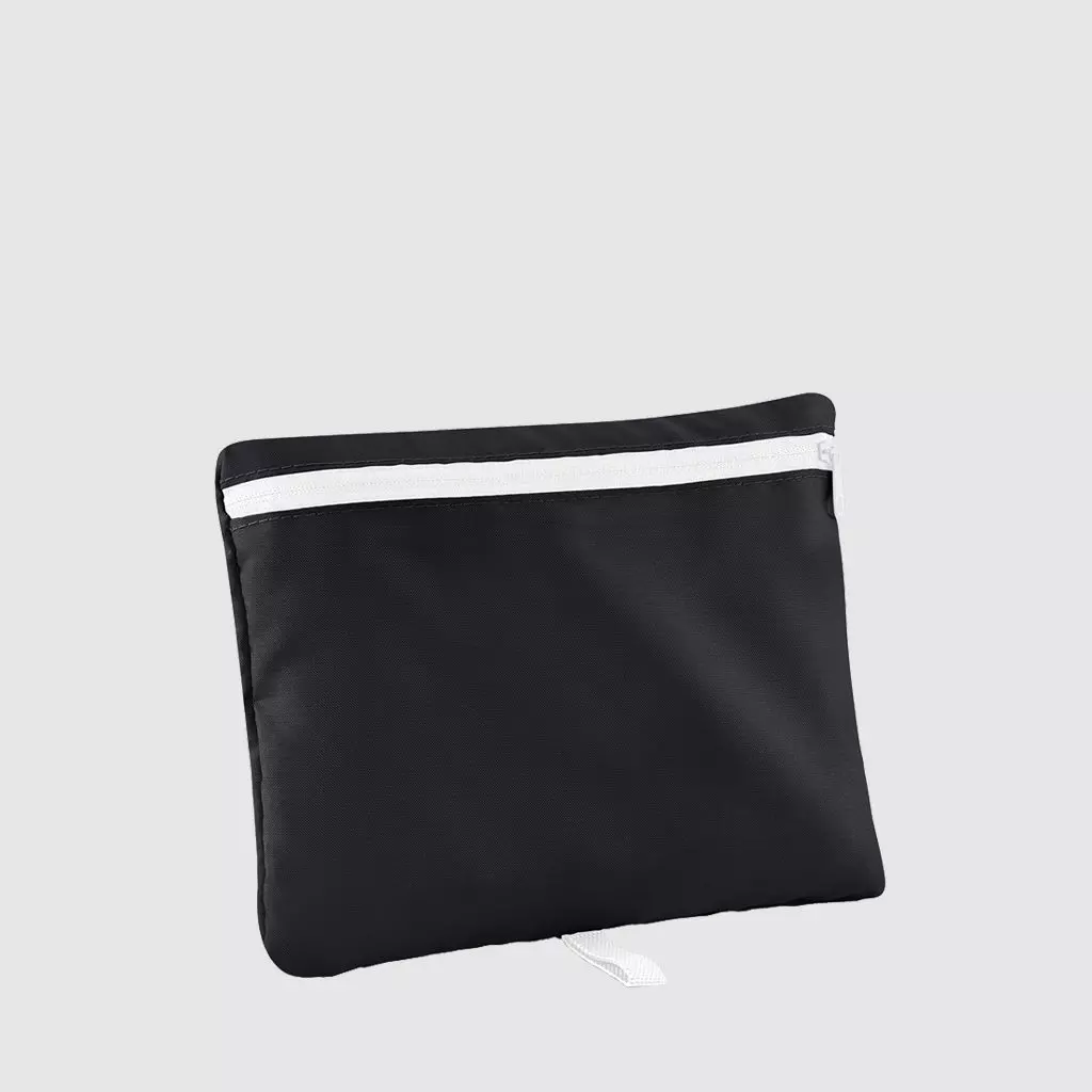 Custom black barrel bag