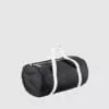 Custom black barrel bag