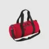 Recycled Barrel Bag in black, with long handles and rpet material