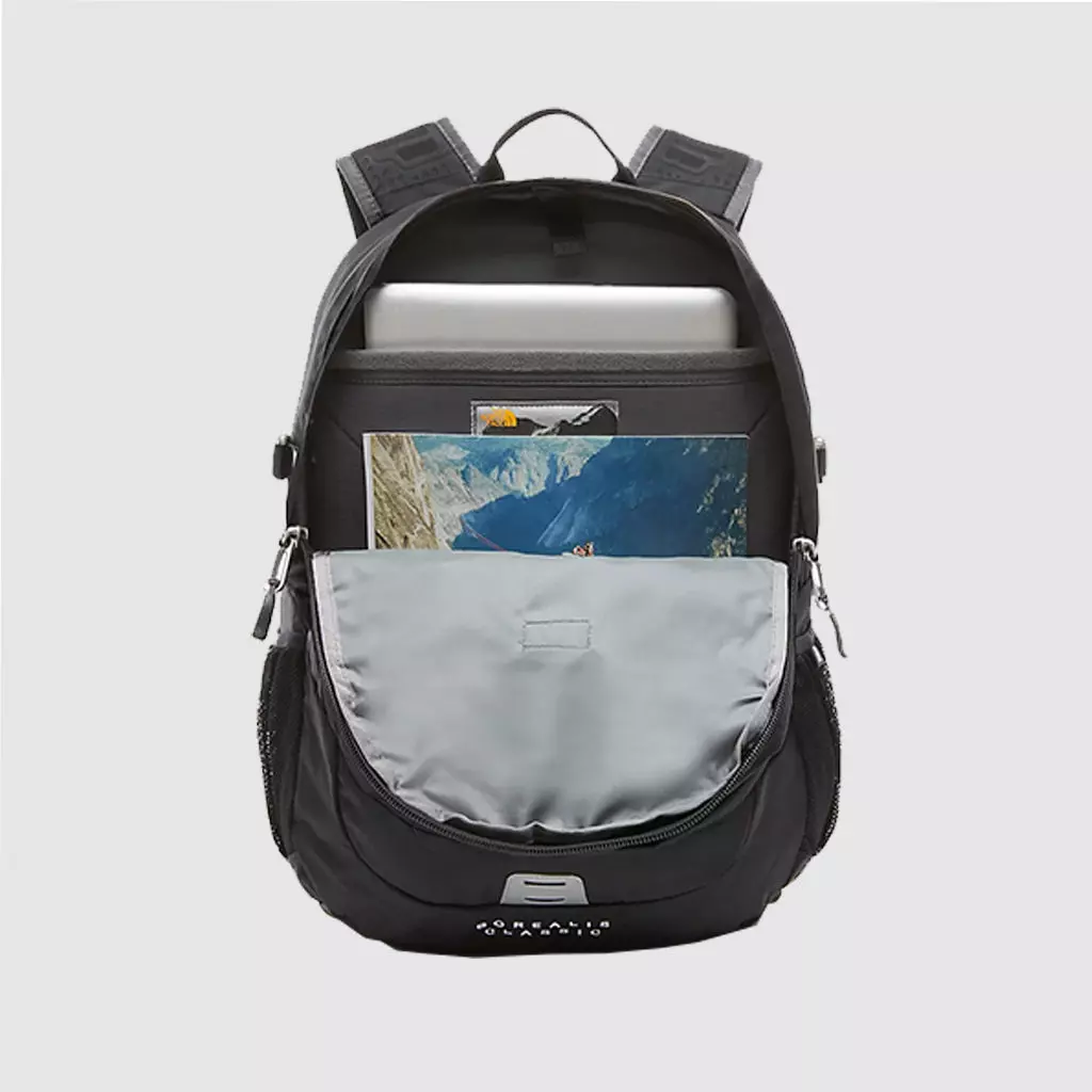 Custom North Face Rucksack with two strong handles, made of polyester