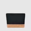 Custom cosmetic bag with natural cork base