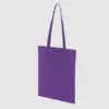 Custom midweight tote, black with long handles, lightweight, made from cotton canvas