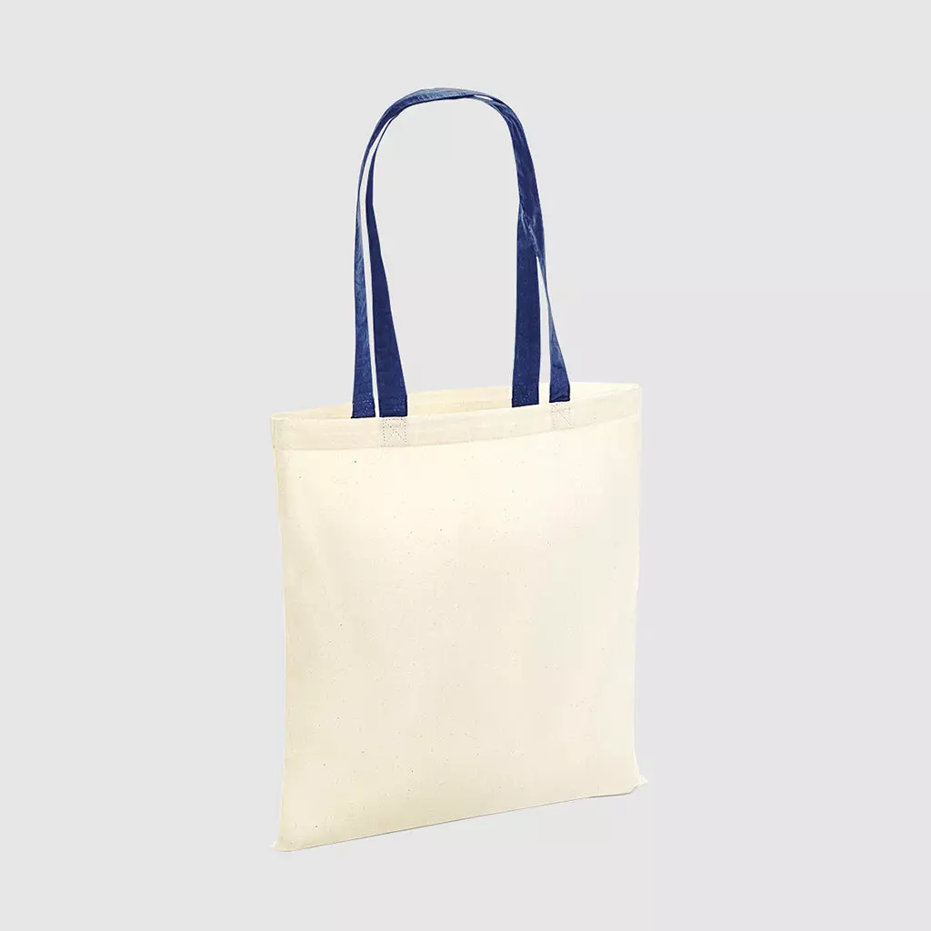 Custom lightweight tote bag with contrasting handles, lightweight bag