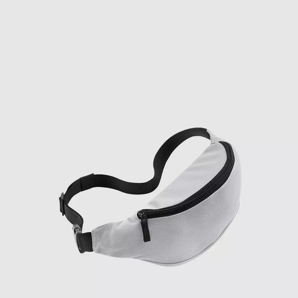 Custom classic bum bag with an adjustable waist strap, a back pocket and front pocket