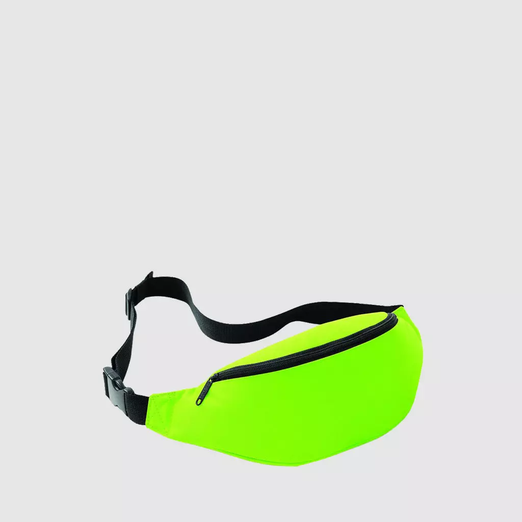 Custom classic bum bag with an adjustable waist strap, a back pocket and front pocket